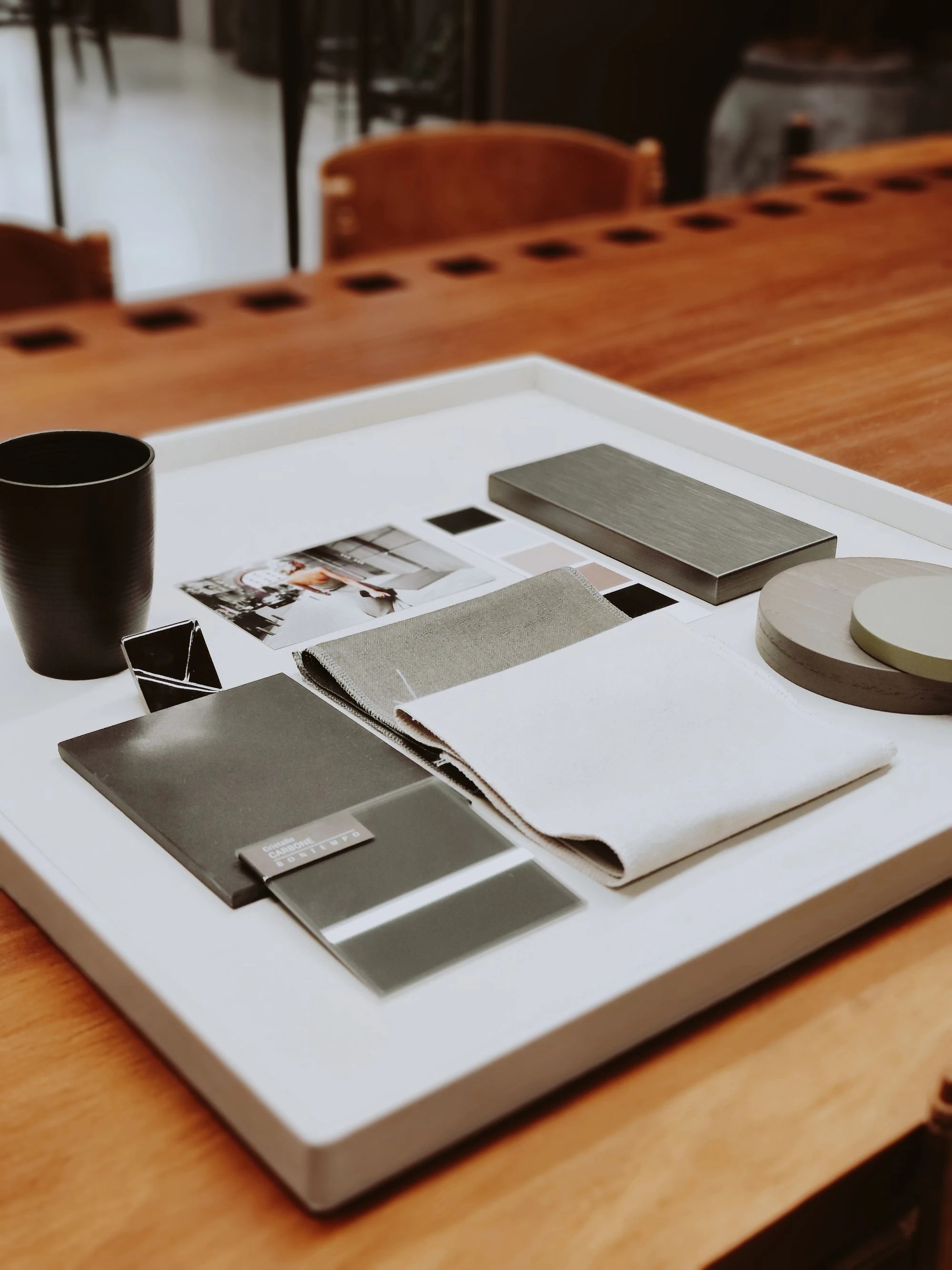 Coordinated material and finish samples